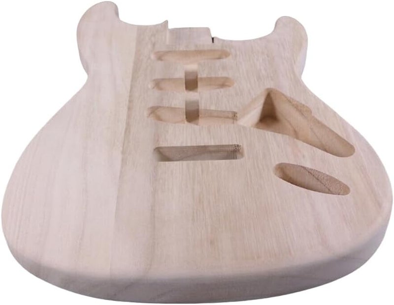 ModouString Electric Guitar Body Blank for Customization- Unfinished ST Style Paulownia Guitar Body for Luthiers, Soild Wood Lightweight - Image 4